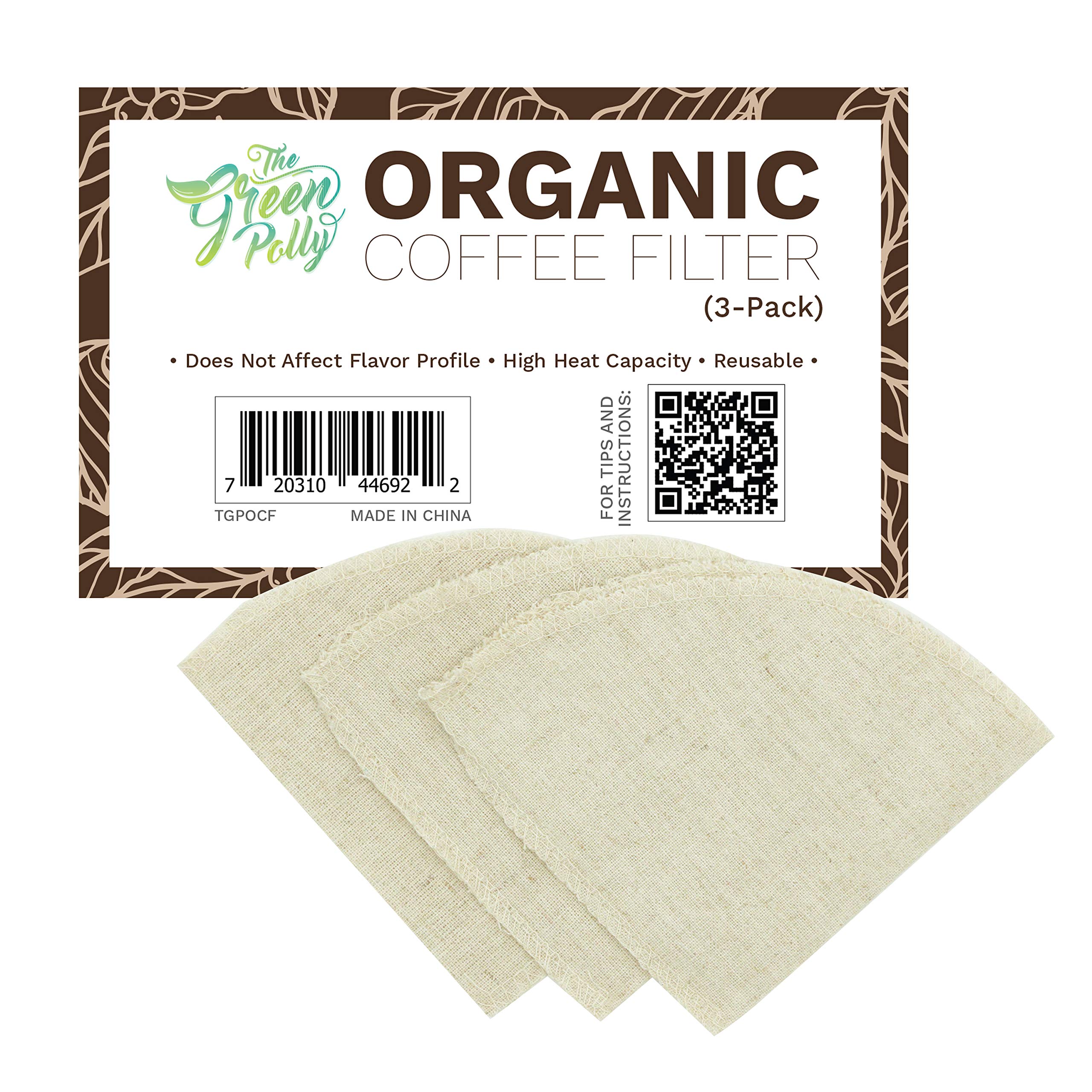 TGP Organic Hemp Cloth Coffee Filter Cone No. 4