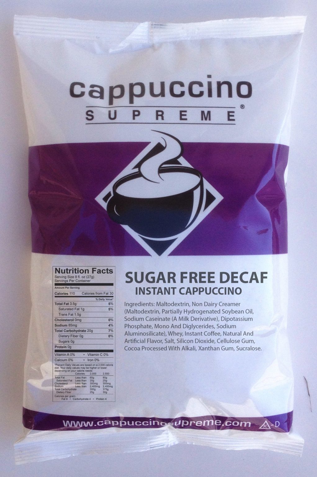 Cappuccino Supreme 1.2 lb bag Sugar Free Decaf