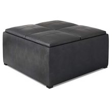 SIMPLIHOME Avalon 35 inch Wide Square Coffee Table