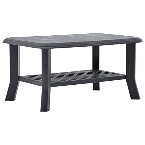 Coffee Table with a Storage Shelf Anthracite