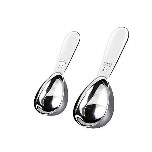 Set of 2 Stainless Steel Coffee Spoons