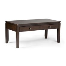 SIMPLIHOME Cosmopolitan SOLID WOOD Coffee Table