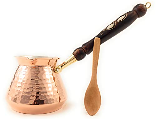 Hand Hammered Turkish Greek Arabic Armenian Copper Coffee Pot