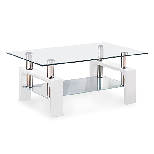 White Modern Side Coffee Table