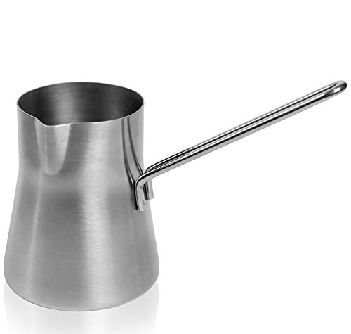 Turkish Arabic Coffee Maker Pot, Brushed Stainless Steel