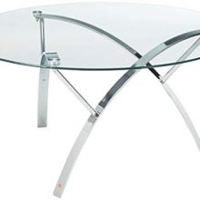 Clear Tempered Round Glass Coffee Table