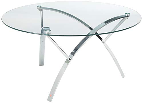 Clear Tempered Round Glass Coffee Table