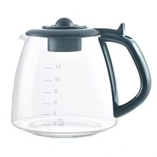 Café Brew Collection Replacement Carafe for Keurig Duo Coffee Maker in borosilicate glass with ergonomic handle, knuckle guard, and adjustable height setting. 