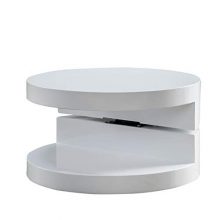 Glossy White Coffee Table Small Circular