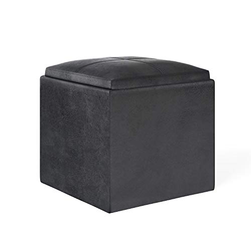 SIMPLIHOME Rockwood 17 inch Wide Square Cube Storage