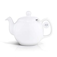 SAKI Large Porcelain Teapot, 48 Ounce Tea Pot with Infuser