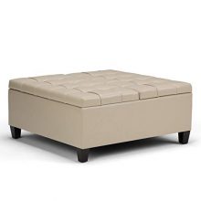 SIMPLIHOME Harrison 36 inch Wide Square Coffee Table