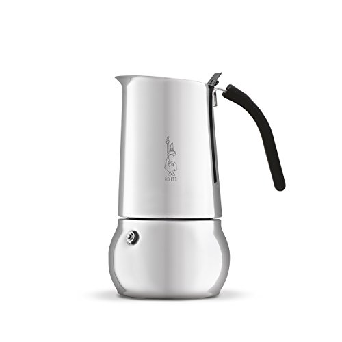 The original design is combined with functionality Equipment with a slim structure resembling a jug is made of stainless steel and has a non-heating plastic handle in black Stainless steel affects the taste of coffee to a lesser extent than aluminum and the ergonomic shape of the handle ensures convenient pouring of prepared espresso