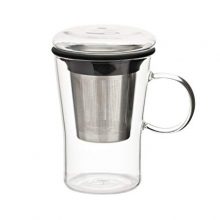 VAHDAM, Sparkle-Glass Tea Cup with Infuser