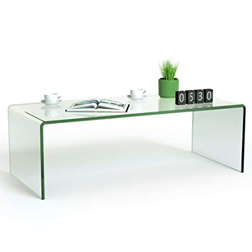 Acrylic Glass Coffee Table with Rounded Edges