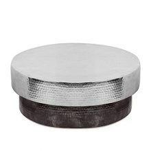 Elegant Christopher Knight Home Thelen Coffee Desk with hammered metal finish and pewter antique tones for modern living rooms. 