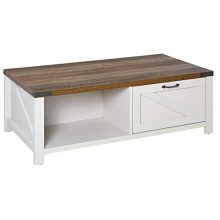 HOMCOM Industrial Coffee Table Side End Table