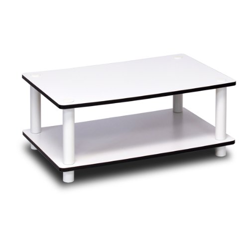 White Coffee Table Furinno Just 2-Tier