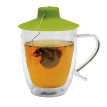 Double Wall Glass Mug and Tea Bag Buddy