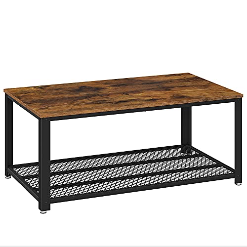 VASAGLE Industrial Coffee Table with Storage