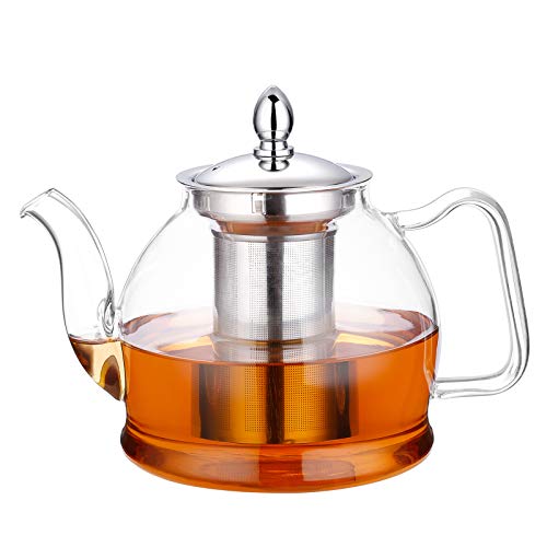 Tea Kettle Glass Teapot with Removable Infuser