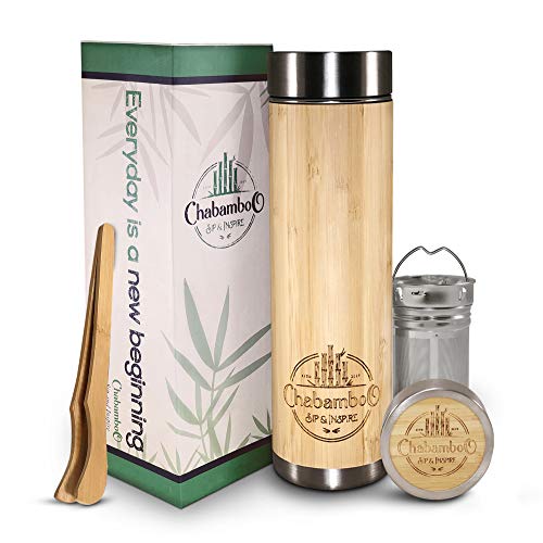 Tea Infuser and Strainer Bamboo Tumbler