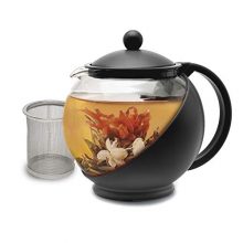Half Moon Teapot with Removable Infuser Glass Tea Maker