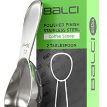 Balci Stainless Steel Coffee Scoop – Precision 2 Tablespoon scoop with engraved measurements for coffee, tea, sugar, and more. 