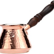 Turkish Greek Arabic Hammered Copper Coffee Pot Stovetop