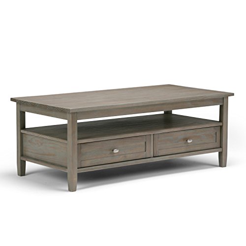 Rectangle Rustic Coffee Table in Distressed Grey