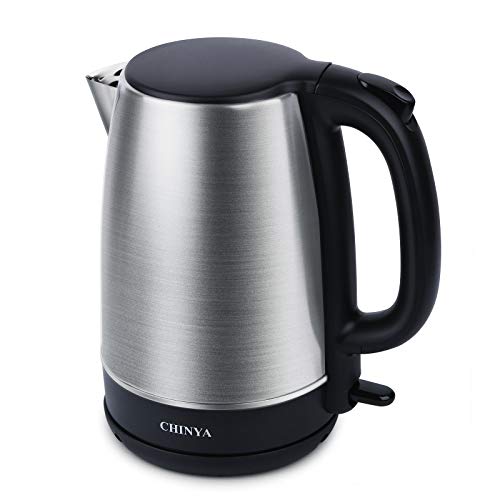CHINYA Electric Glass Kettle 1.7 Liter with Blue LED Light