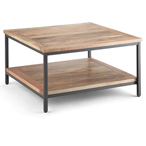 Modern Industrial Wide Square Coffee Table