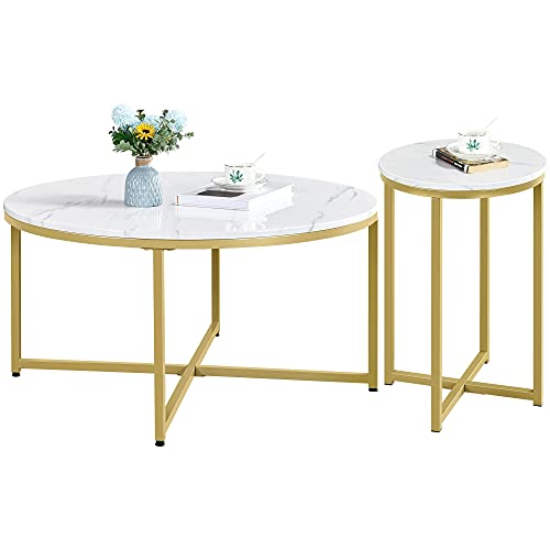YAHEETECH Modern Living Room Table Sets