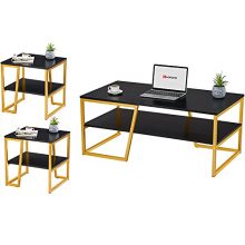 WOHOMO Coffee Table Set of 3 for Living Room