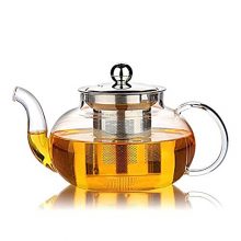 Glass Tea Kettle Stovetop Safe Steel Infuser & Lid