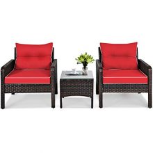 Glass Top Coffee Table Outdoor Patio Furniture Set