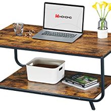 Rustic Brown Industrial Coffee Table Modern Style