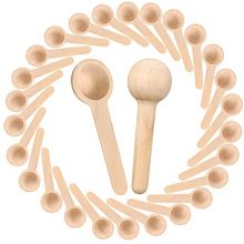 100 Pieces Mini Wooden Coffee Spoons
