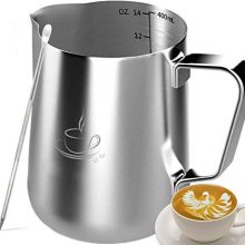 Milk Frothing Pitcher With Latt Art Pen