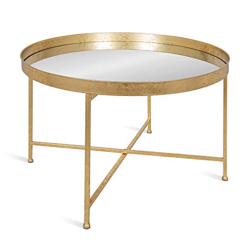 Celia Metal Foldable Round Accent Coffee Table