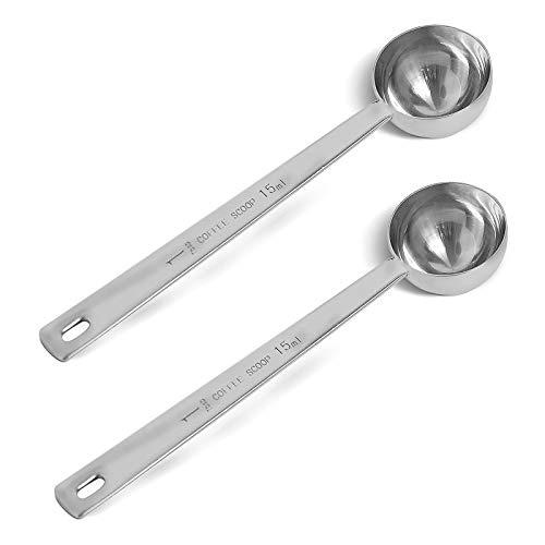 2-piece stainless steel coffee measuring spoon coffee scoop