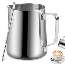 Espresso Milk Frothing Pitcher with Decorating Art Pen