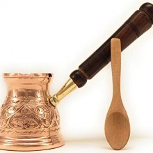 Thickest Solid Shiny Copper Engraved Turkish Pot