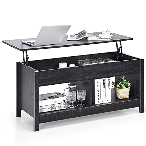 Modern Lift Top Coffee Table w/Hidden Compartments