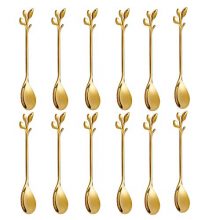 Gold Leaf Coffee Spoon Soup Spoons Sugar Spoons