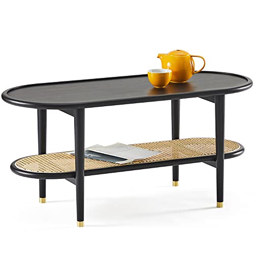 Black Accent Coffee Table with Storage