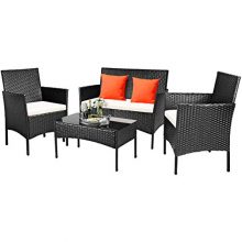 Tangkula 4 PCS Patio Furniture Set