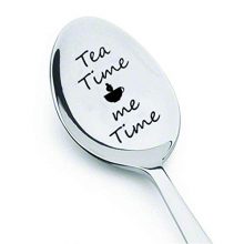 Boston Creative company LLC Tea Time Me Time -Engraved Spoon - Tea Lover Gift Coffee Spoon - Stamped Custom Spoon