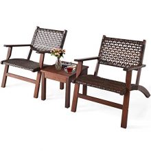 Tangkula 3 PCS Patio Conversation Set