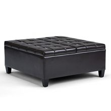 SIMPLIHOME Harrison 36 inch Wide Square Coffee Table